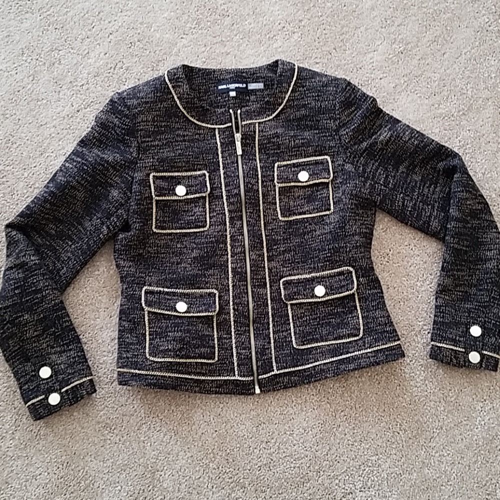 Karl Lagerfeld jacket black and gold